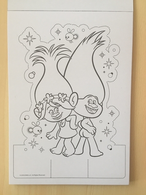 Kids custom stationery Cute Trolls drawing sets Paper + 6mm EVA